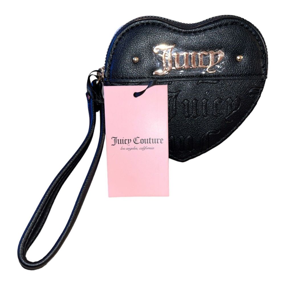 Juicy Couture Glam Heart Zip Wristlet TikTok Viral Holiday Christmas Gift NEW